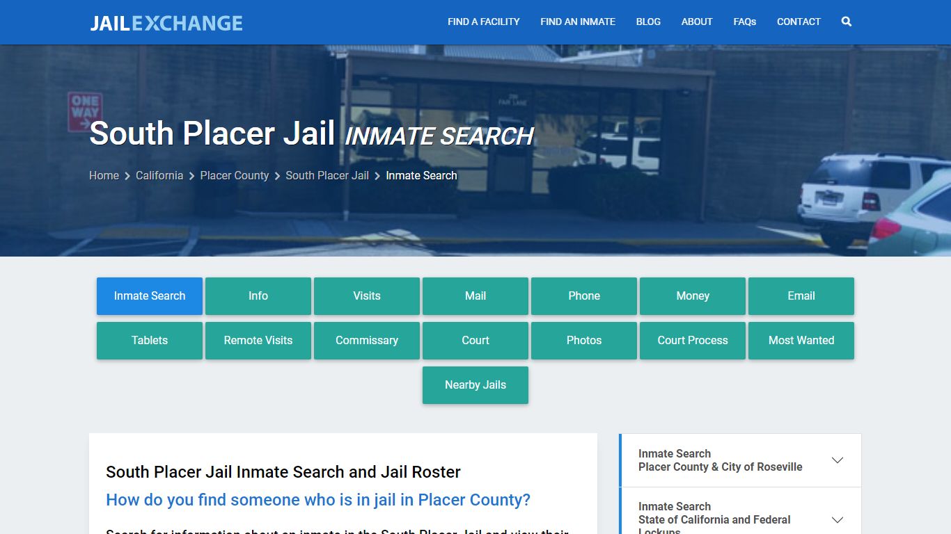 Inmate Search: Roster & Mugshots - South Placer Jail, CA